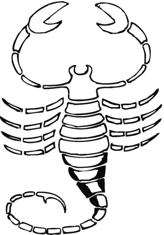 Scorpion 6 Coloring Page